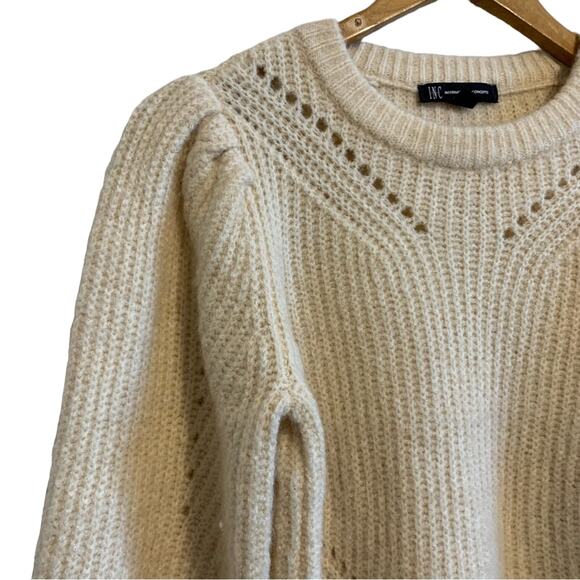 INC Cream Pullover Crew Neck Sweater - Picture 3 of 7